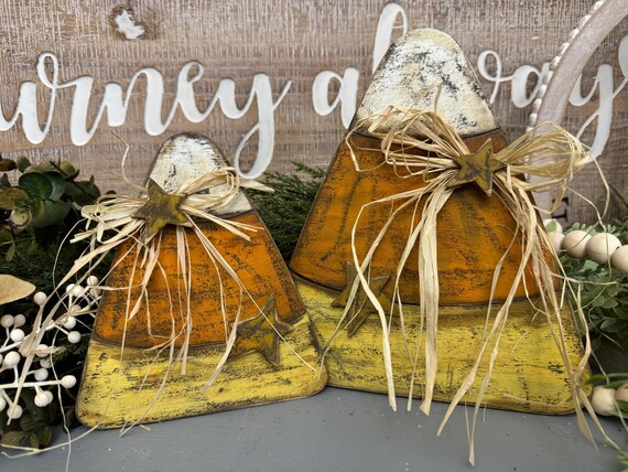 Primitive Candy Corn Wood Kit UNPAINTED or Assembled