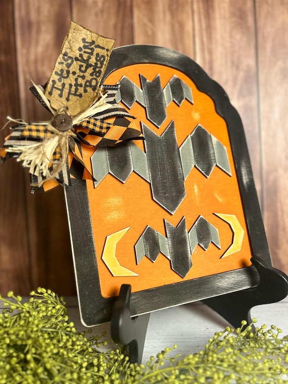 Barn, quilt spooky Halloween bat Unpainted/ Unassembled DIY Kit (Do it yourself) (New)