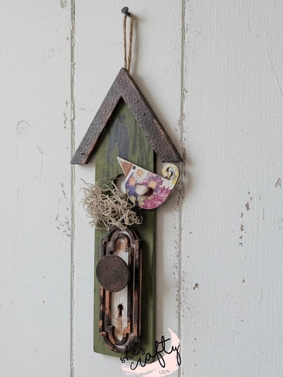 Doorknob Birdhouse UNPAINTED / Unassembled DIY Kit (blank) 2 SIZES!!!