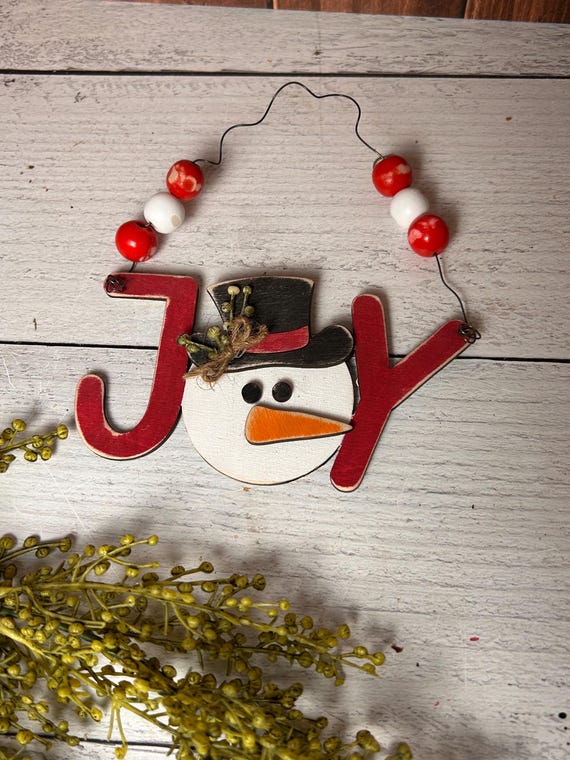 Joy snowman ornament DIY kit