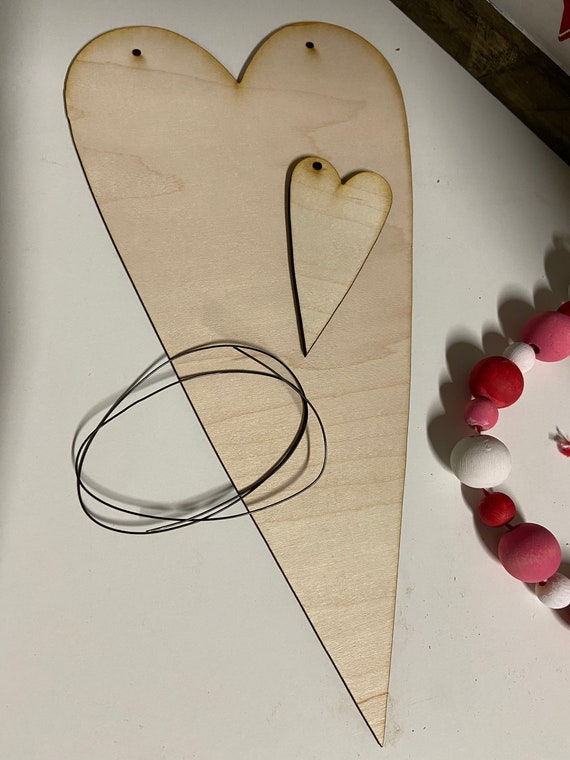 Primitive Wooden Heart Kit