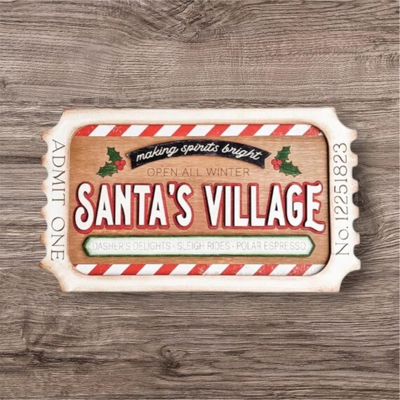 DIY Santa’s Ticket Unpainted