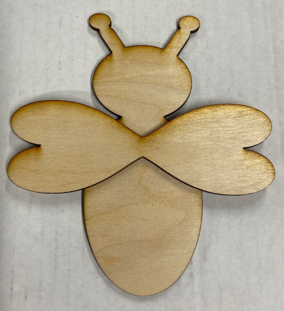 DIY Honey Bee (unpainted) wood cut out only