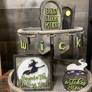 Wicked Tiered tray set Painted