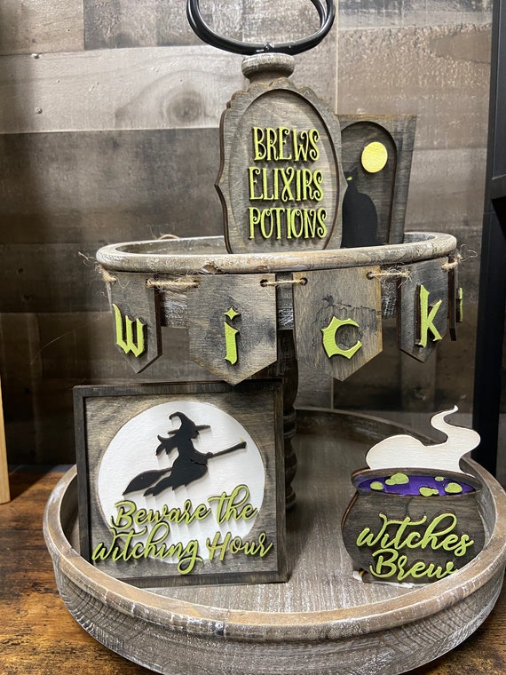 Wicked Tiered tray set Painted