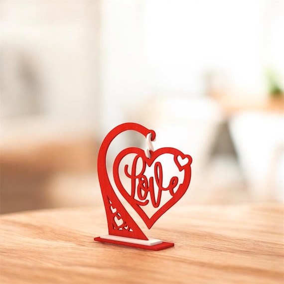 Love Heart DIY with Stand. Unpainted