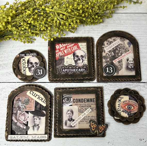 Mini Scalloped frames 6 per set! Unpainted/ Unassembled DIY Kit (Do it yourself)