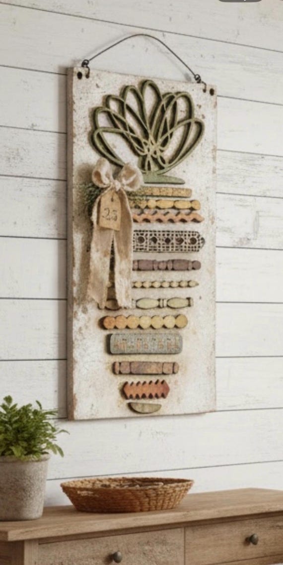Rust and root co. Spindle Carrot DIY kit! You paint it, stain it and style it yourself (blank) 11x6