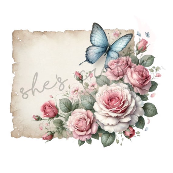 Butterfly Parchment Paper Digital Download