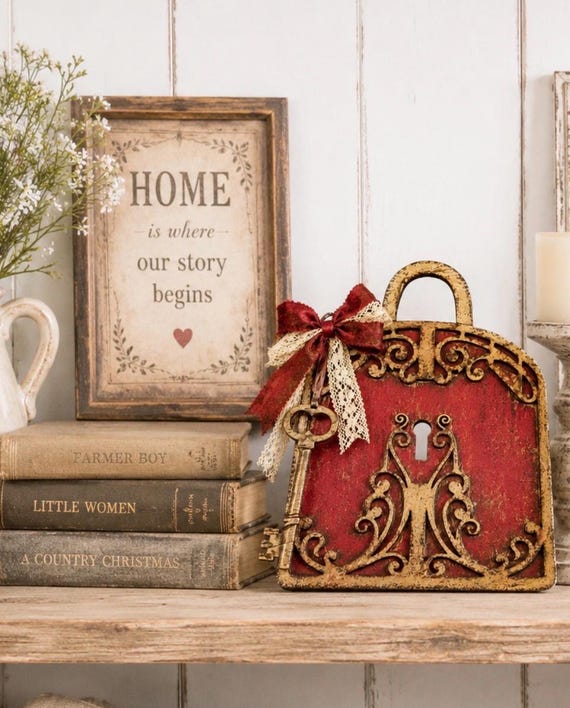 Ornate Padlock with Key DIY Kit Unpainted and no embellishments
