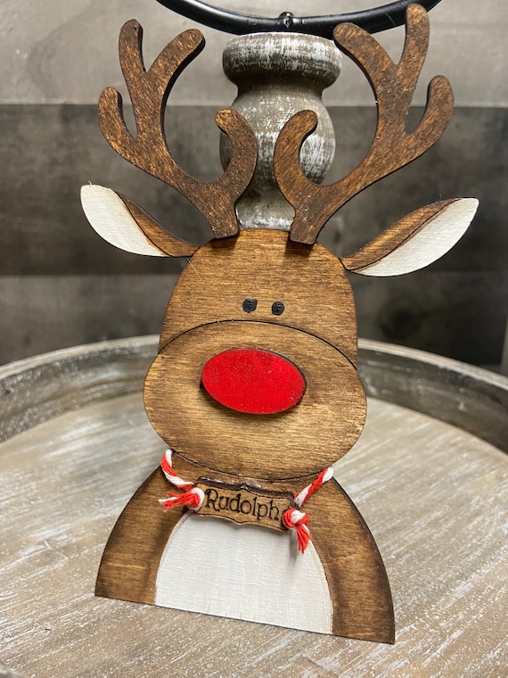 Rudolph, the red nose, Reindeer Shelf sitter DIY UNPAINTED