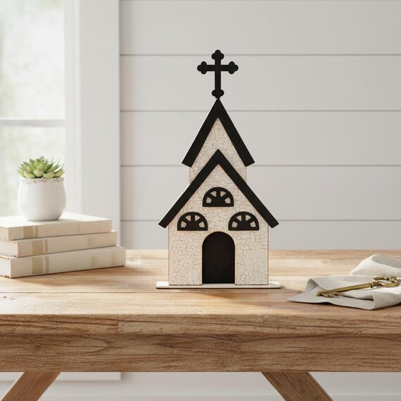 Little Country Church DIY kit. Unpainted Unassembled