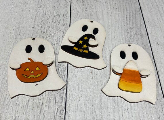 Cute ghost garland tags (unpainted)