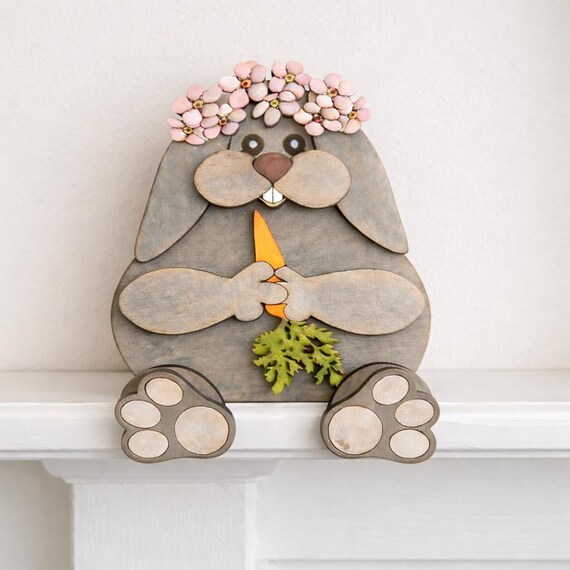 Shelf Hugger Bunny DIY UNPAINTED / Unassembled DIY Kit