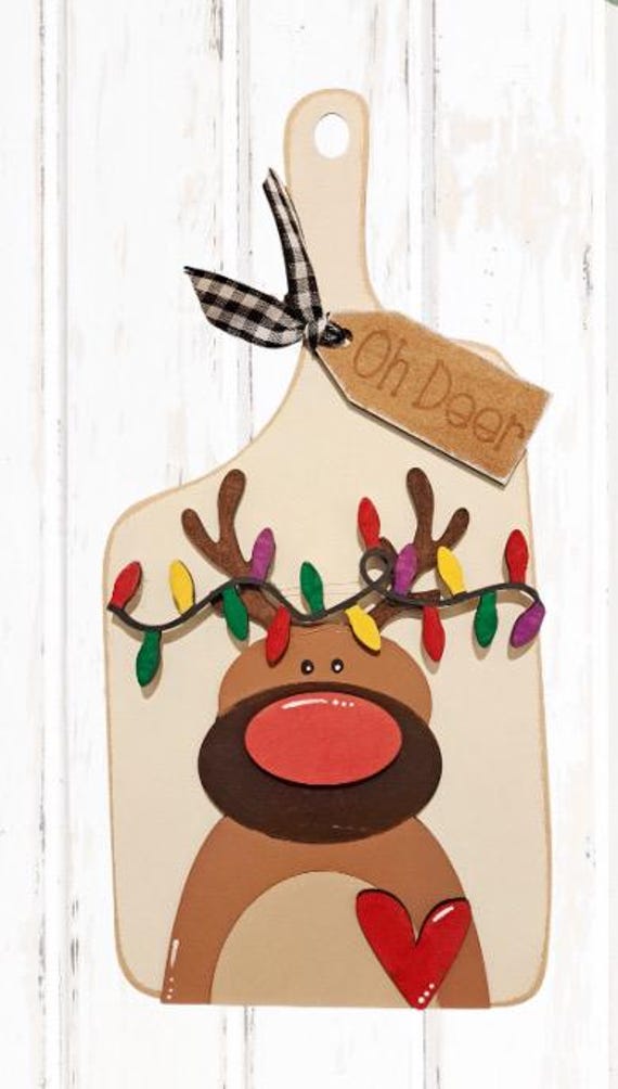Primitive Oh Deer Cutting Board / Ornament DIY Unpainted Unassembled (DIY Do it yourself)