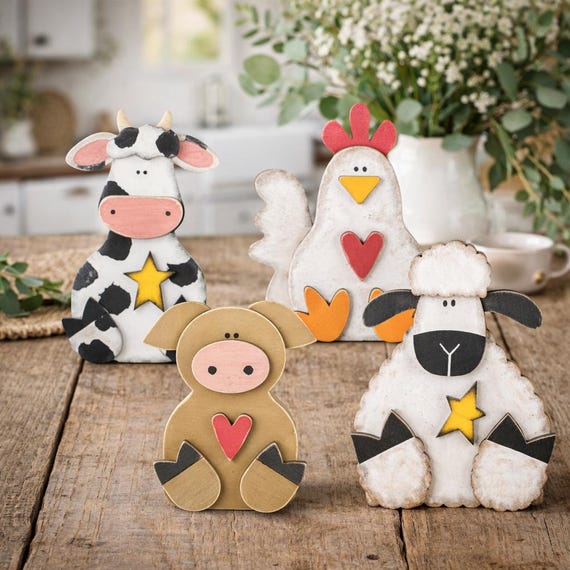 Farm Animals DIY Kit Unpainted (SMALL ANIMALS)