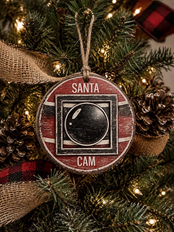 Rustic DIY Santa Cam Ornament