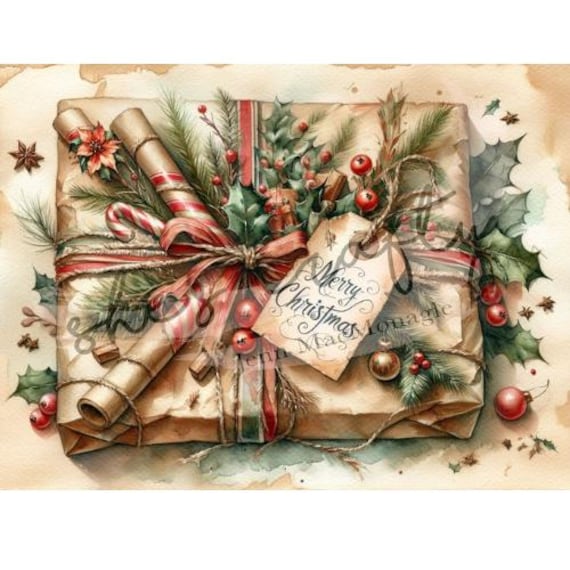 Vintage Christmas Gift Digital Download Bundle Not a Physical Item