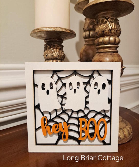 Hey Boo Ghost Frame Unpainted/ Unassembled DIY Kit (Do it yourself)