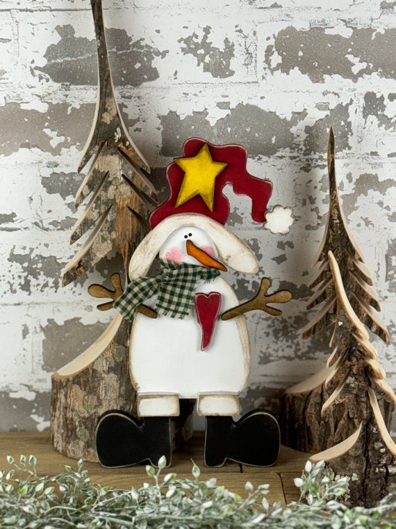 Hillbilly standing Snowman Unpainted/ Unassembled DIY Kit (Do it yourself)