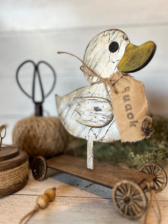 Duckling Pull Toy Laser SVG File (Glowforge or other lasers)