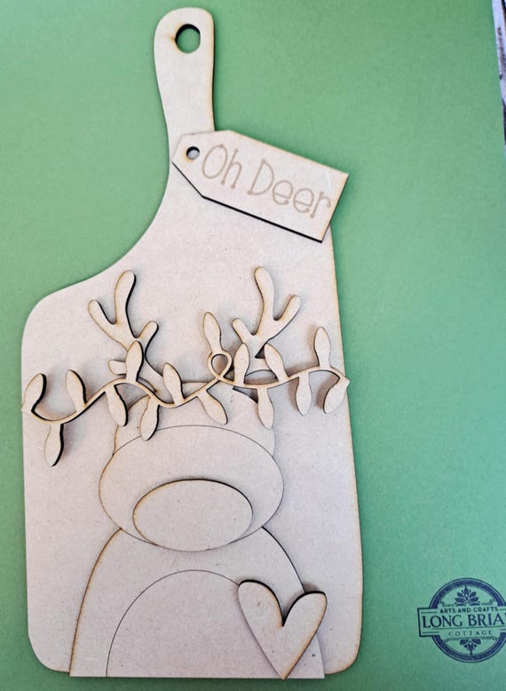 Oh Deer Cutting board/Ornament Laser SVG File (Glowforge or other lasers)