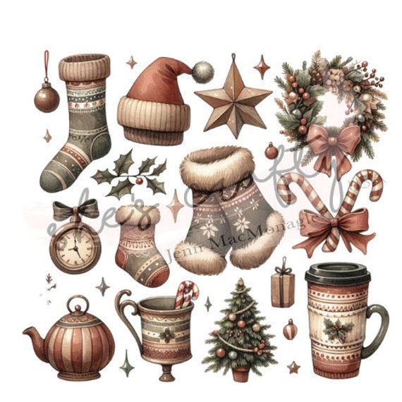 Christmas Elements Printable (Not a physical item)