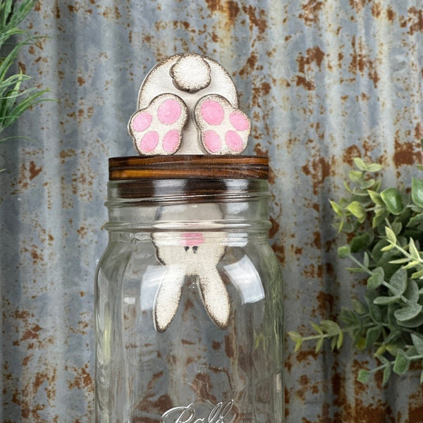 Mason Jar Toppers Bunny and Carrot DIY Kit Unpainted