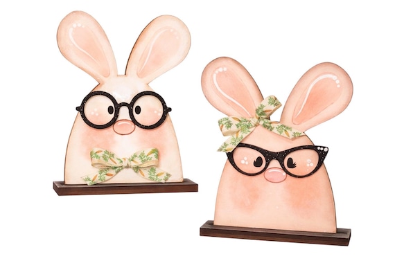 Bunny couple Unpainted DIY Kit (You put it together)