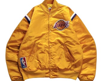 Chaqueta universitaria vintage de los 90 de la NBA de Los Ángeles Lakers