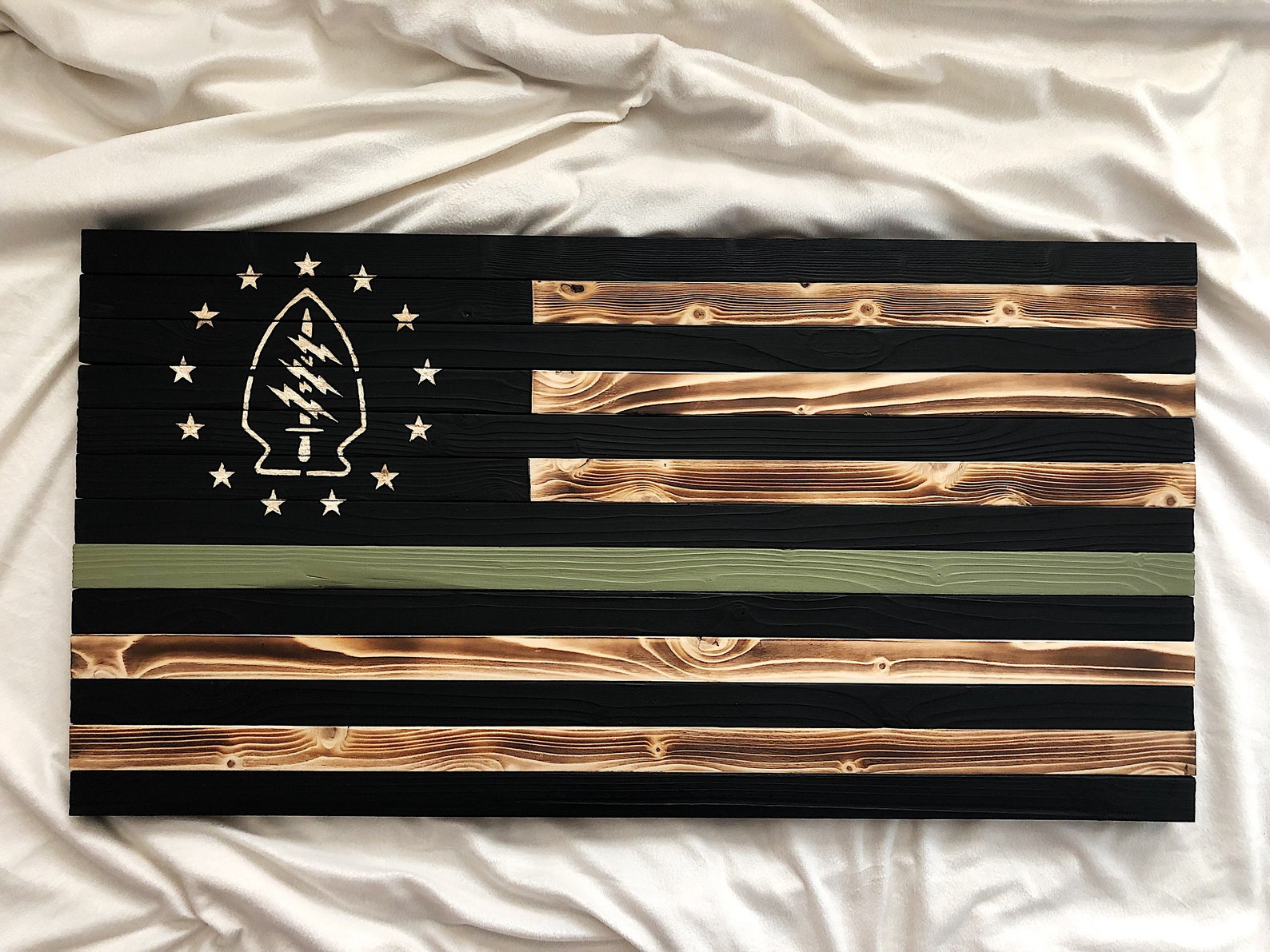 US Army Special Forces Green Beret Flag Etsy