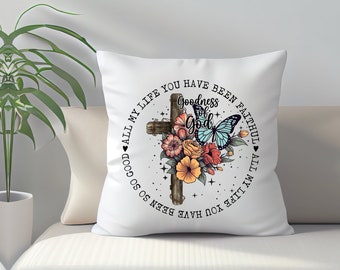 Religious Cushion Cover, Bible Cushion or Pillow, Decorative Pillow Case, Gifts for Mom, Pillow Case Gift, Christian Gifts, Bible Verse Gift
