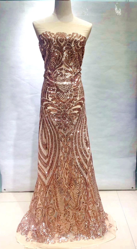 slim fit dress slacks Long Beaded Rose Formal Dress with Long Sleeves– PromGirl main image 1