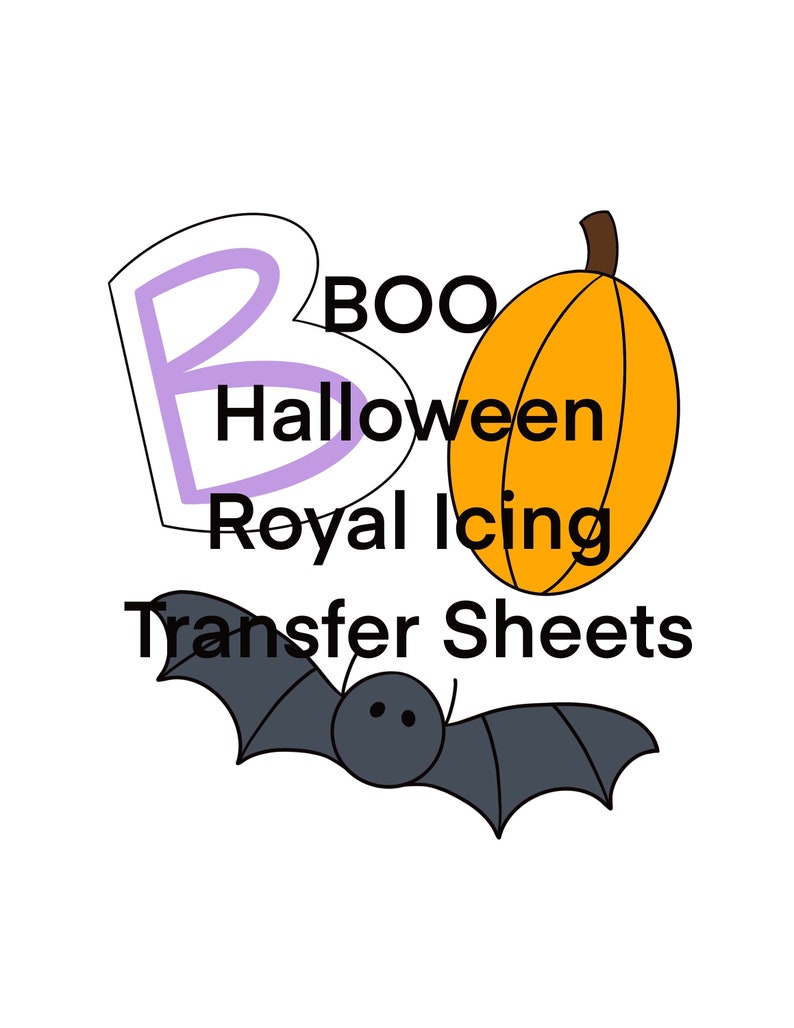 BOO Bundle Royal Icing Transfer Sheets 3 Designs 2 Sizes - Etsy