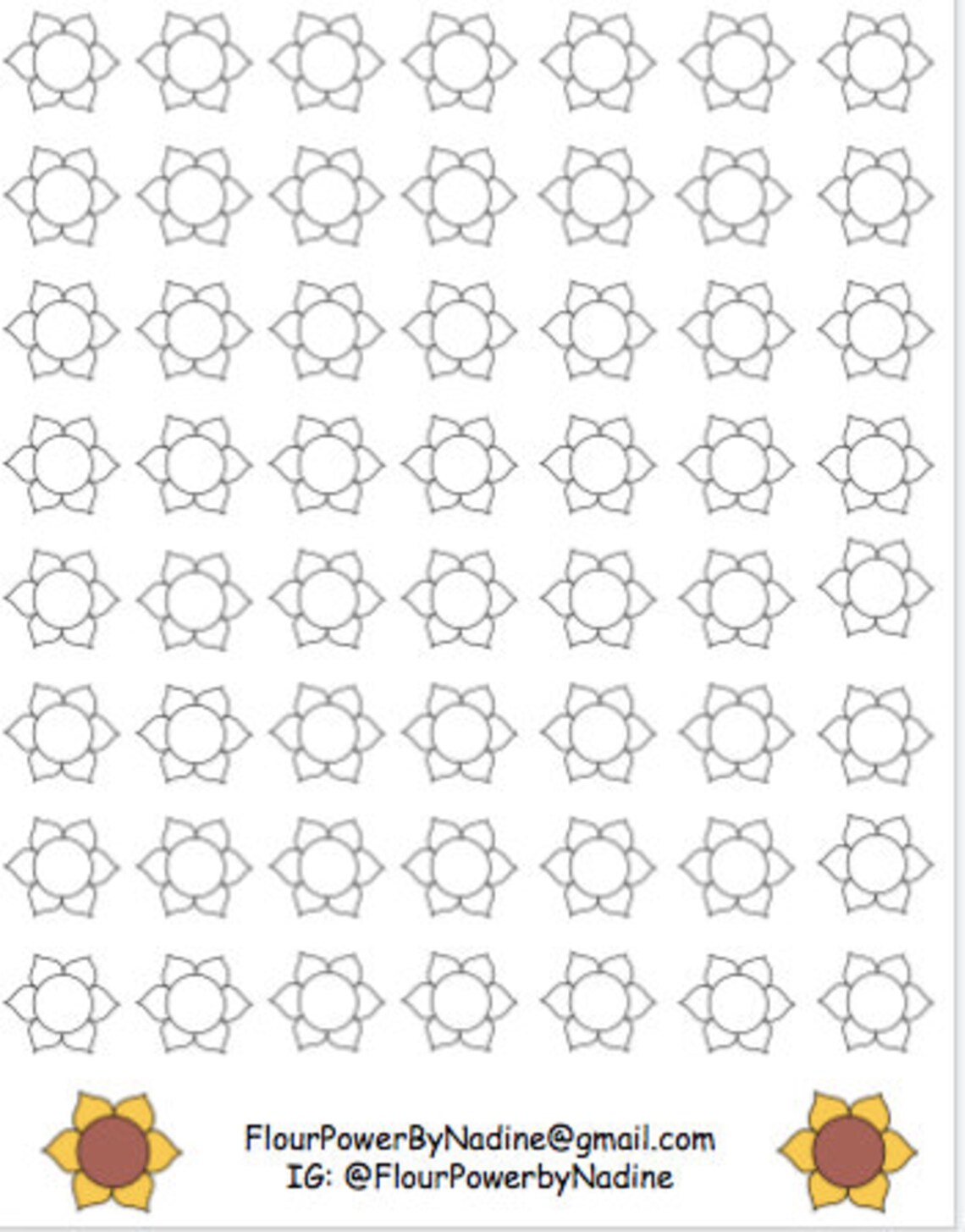 Sunflower Royal Icing Transfer Sheets 3 sizes DIGITAL Etsy