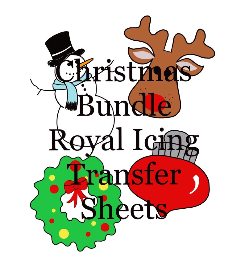 Christmas Bundle Royal Icing Transfer Sheets 4 Designs 2 Etsy Christmas Bundle Royal Icing Transfer Sheets 4 Designs 2 Etsy