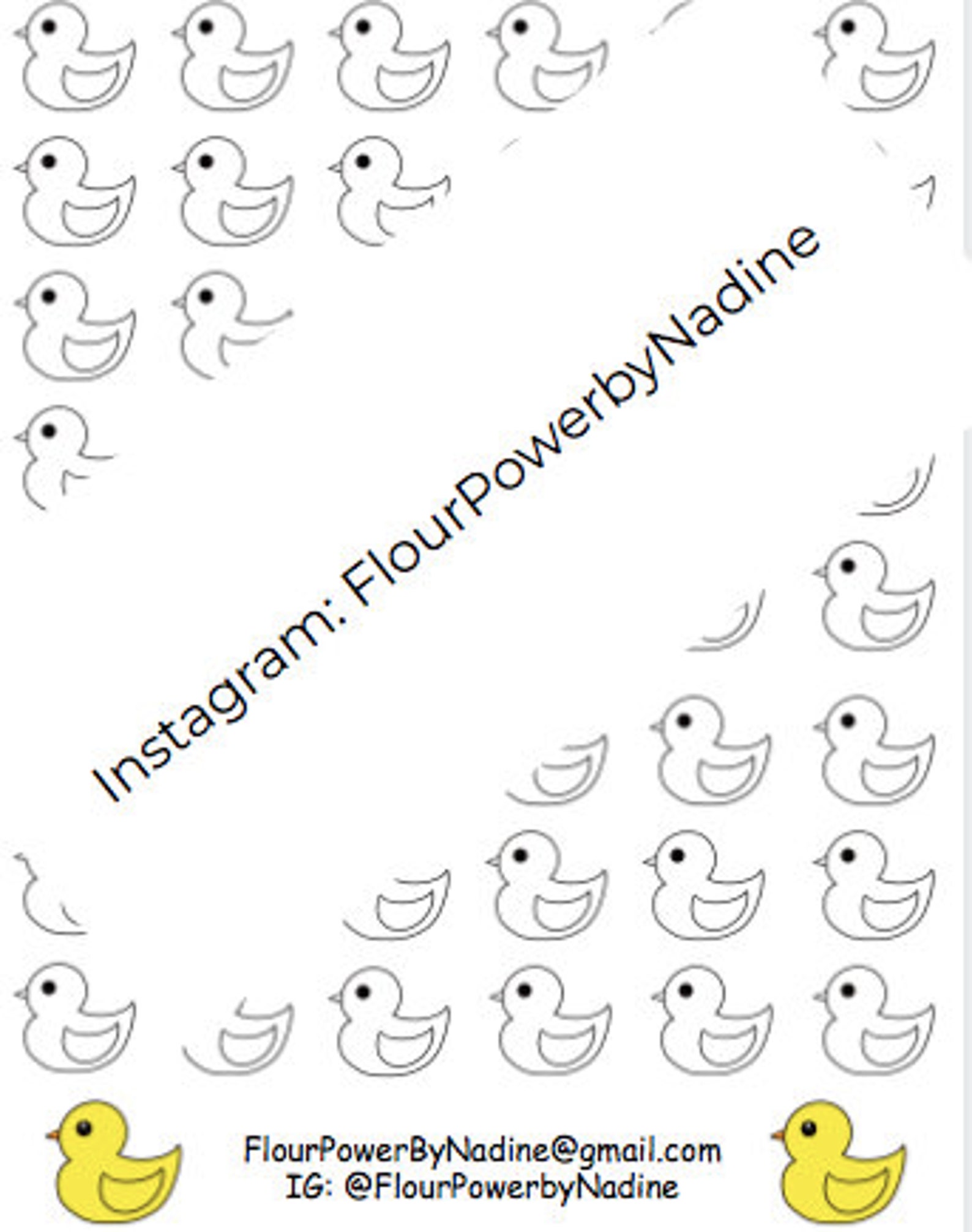 Duck Royal Icing Transfer Sheets 3 Sizes DIGITAL DOWNLOAD Etsy