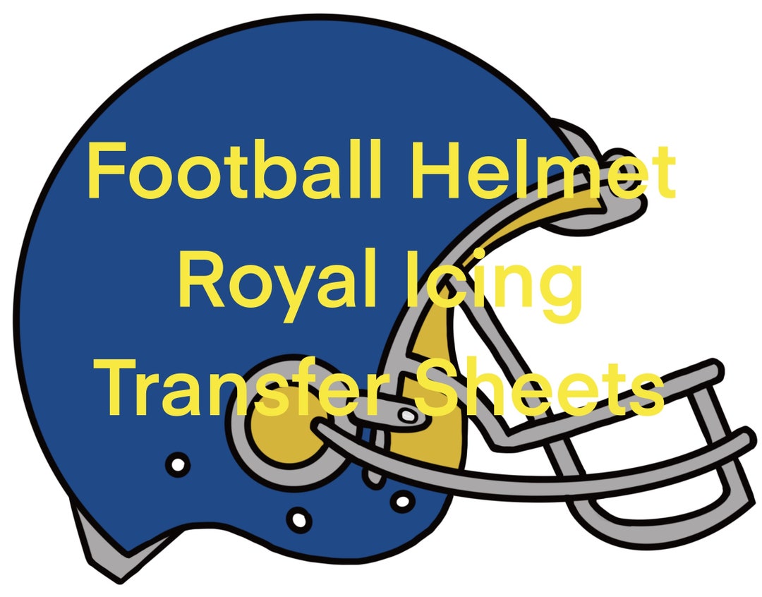 Football Helmet Royal Icing Transfer Sheets 3 Sizes Etsy