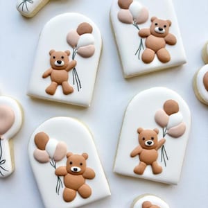 Bear Bundle Royal Icing Transfer Sheets (2 designs, 2 sizes each) - DIGITAL DOWNLOAD