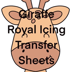 Giraffe Royal Icing Transfer Sheets (3 maten) - DIGITALE DOWNLOAD