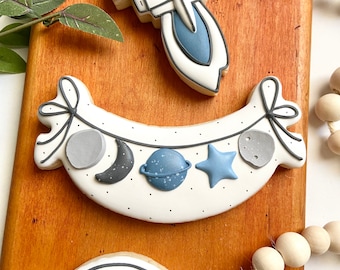 Zwei 'Mond Royal Icing'-Transferbögen (4 Designs - je 2 Größen) - DIGITALER DOWNLOAD