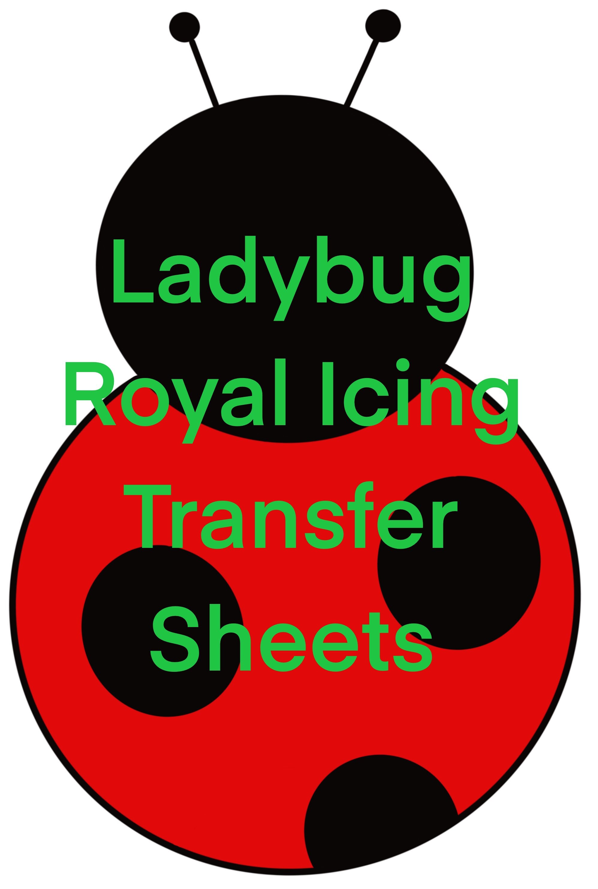 Ladybug Royal Icing Transfer Sheets 3 Sizes DIGITAL Etsy