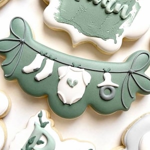 Lot de feuilles de transfert pour baby shower, glaçage royal (3 modèles, 2 tailles chacun) - TÉLÉCHARGEMENT NUMÉRIQUE