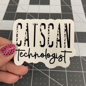 Cat Scan Technologist Glossy Sticker, radiology, ct technologist