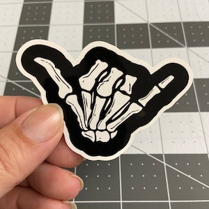 Skeleton Hand Glossy Sticker, rad tech, radiology, bones, radiologic technologist