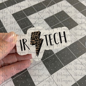 IR Tech Glossy Sticker, rad tech, radiology, radiologic technologist, interventional radiology