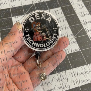 DEXA Technologist Badge Reel, rad tech, radiologic technologist, radiology, bone density