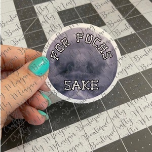 For Fuchs Sake Glossy Sticker, rad tech, radiology, xray, radiologic technologist, Xray tech, Xray humor, broken, fracture