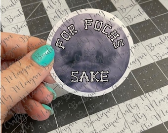 For Fuchs Sake Glossy Sticker, rad tech, radiology, xray, radiologic technologist, Xray tech, Xray humor, broken, fracture