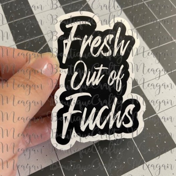 Fresh out of Fuchs Glossy Sticker, rad tech, Xray tech, radiology, radiologic Technologist, Cspine humor